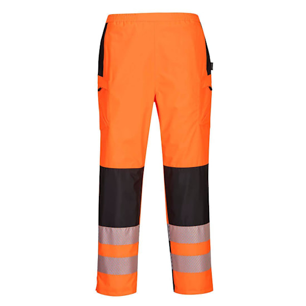 Portwest Dam/Dam PW3 Hi-Vis Säkerhetsregnbyxor S R Orange/Svart Orange/Black S R