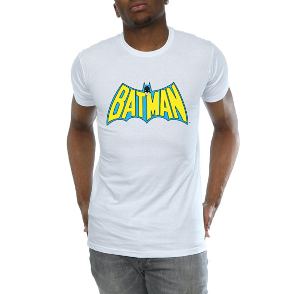 Batman Retro Logo Bomull T-shirt 3XL Vit White 3XL