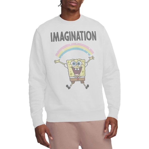 SvampBob Fyrkant Unisex Vuxen Imagination Sweatshirt M Whi White M