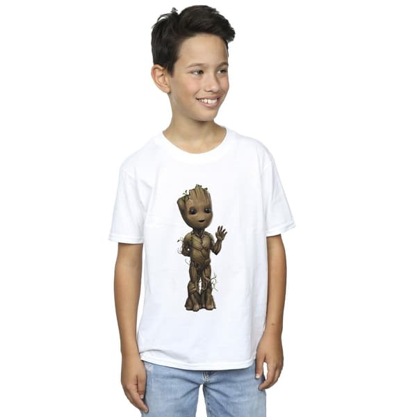 Marvel Pojkar I Am Groot Wave Pose T-Shirt 9-11 År Vit White 9-11 Years