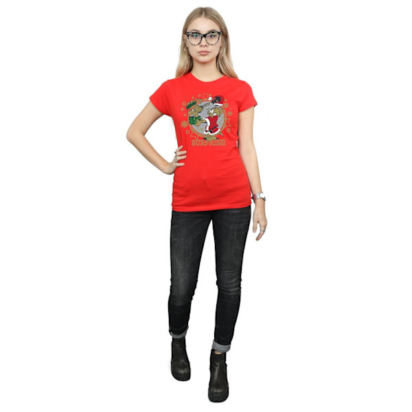 Tom And Jerry Dam/Damer Julöverraskning Bomull T-shirt M Red M