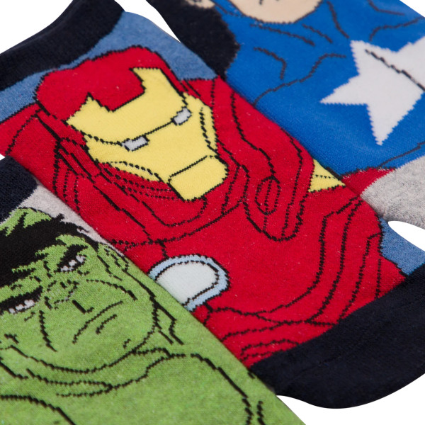 Marvel Avengers Boys Characters Socks (paket med 6) 6 UK Child-8 Multicoloured 6 UK Child-8 UK