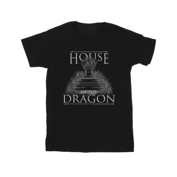 Game Of Thrones: House Of The Dragon T-shirt för män med text om tronen, storlek S Black S