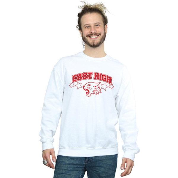 Disney Mens High School Musical The Musical Wildcat Stars Sweatshirt White 4XL