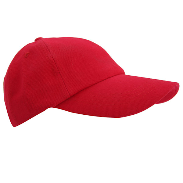 Result Unisex Lågprofilerad Tung Borstad Bomulls Basebollkeps (Pa Red One Size