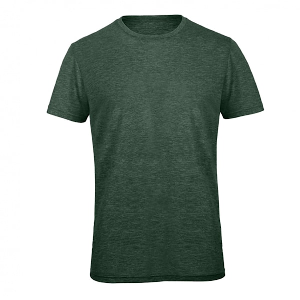 B&C Herr Favourite Kortärmad Triblend T-shirt S Heather Fore Heather Forest Green S