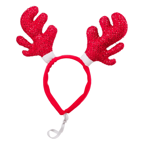 House Of Paws Glittrande Pannband med Horn En Storlek Röd Red One Size