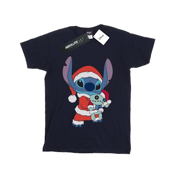 Disney Girls Lilo And Stitch Stitch Jul Bomull T-Shirt 7- Navy Blue 7-8 Years