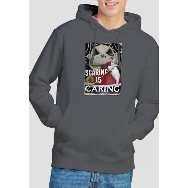 The Nightmare Before Christmas Herr Scaring Is Caring Hoodie S Charcoal S