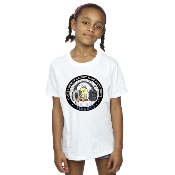 Looney Tunes Girls Tweety Catchy Tune Bomull T-shirt 9-11 år White 9-11 Years