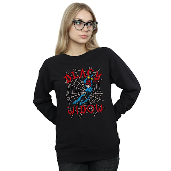 Marvel Womens/Ladies Black Widow Web Sweatshirt XXL Svart Black XXL