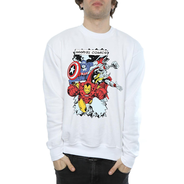 Marvel Comic Characters Sweatshirt S Vit White S