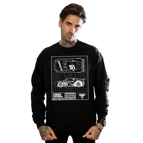 Disney Cars Cruz Ramirez Blueprint Sweatshirt M Svart Black M