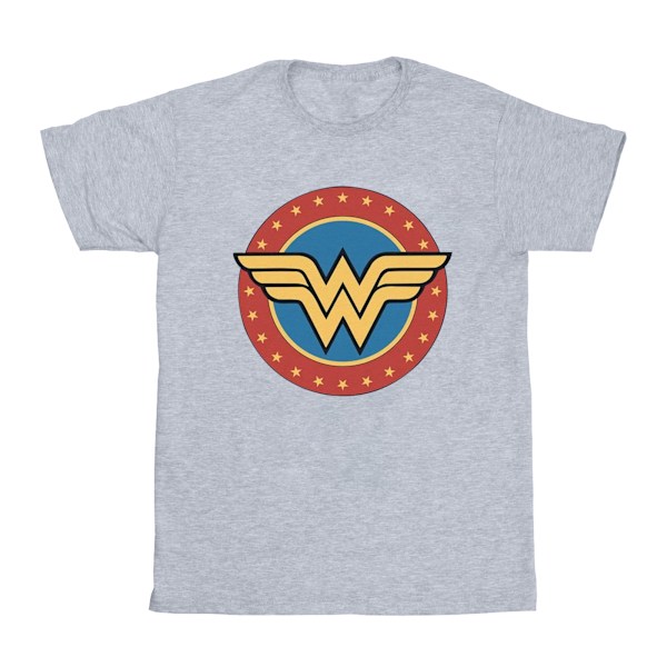 Wonder Woman Girls Logo Bomull T-shirt 9-11 År Sports Grey Sports Grey 9-11 Years