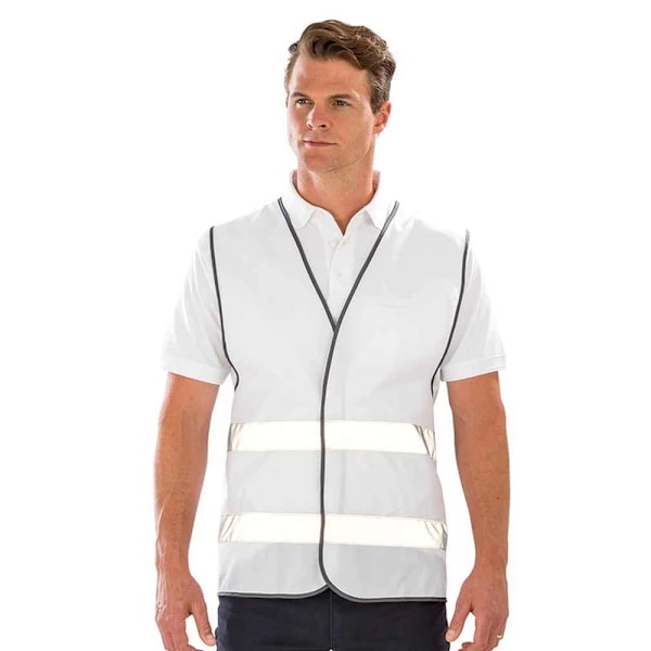 Result Core Vuxen Unisex Motorist Hi-Vis Säkerhetsväst LXL Vit White LXL