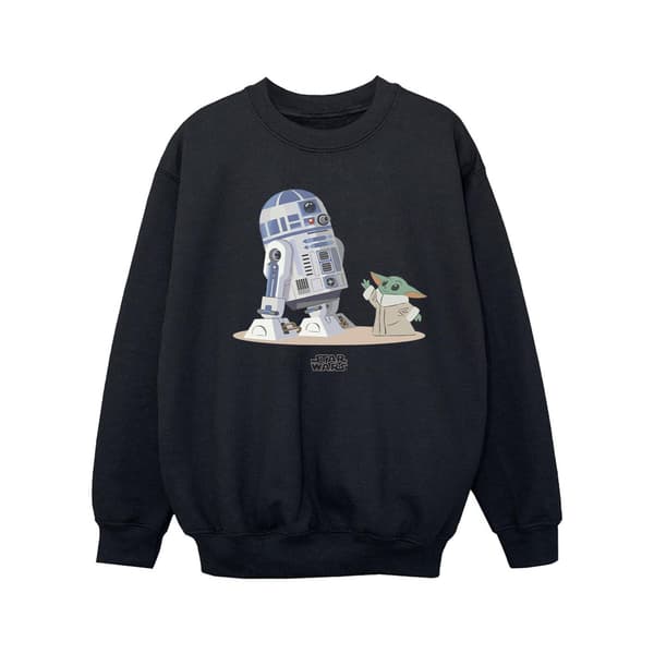 Star Wars Flickor The Mandalorian R2D2 Och Grogu Tröja 3-4 År Navy Blue 3-4 Years