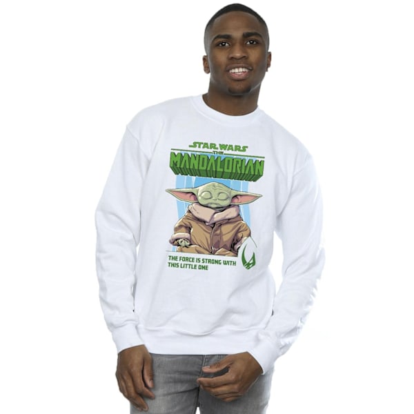 Star Wars Herr The Mandalorian The Force Is Strong Sweatshirt M White M