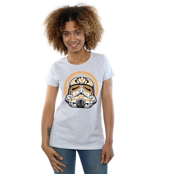 Star Wars Dam/Kvinnor Stormtrooper Dia De Los Muertos Bomull Sports Grey XXL