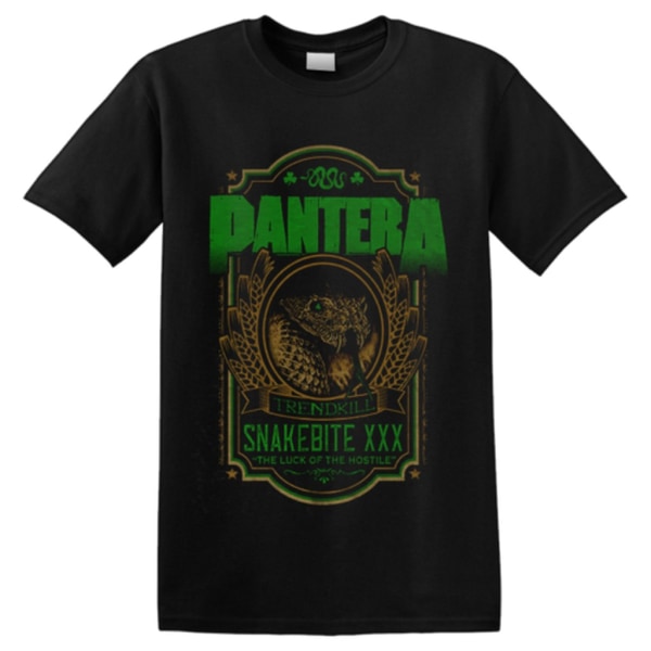 Pantera Unisex Adult Snakebite XXX Label T-Shirt XXL Svart Black XXL