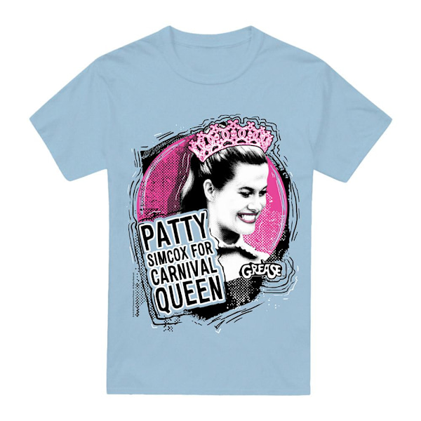 Grease Herr Carnival Queen T-Shirt 3XL Ljusblå Light Blue 3XL