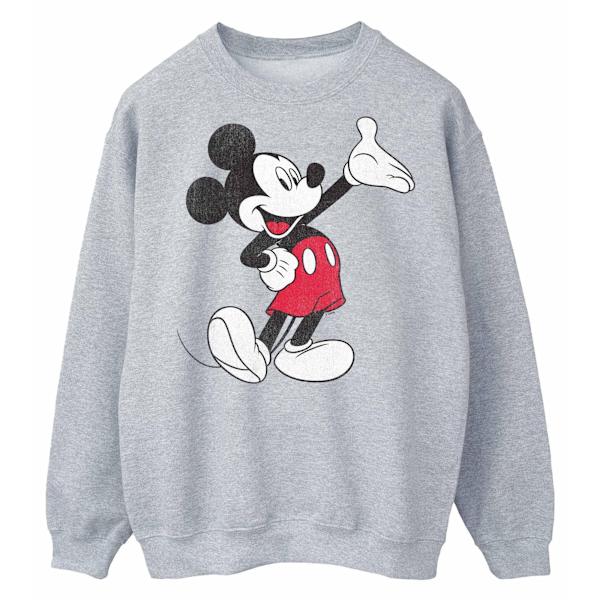 Mickey Mouse Dam/Damer Traditionell Wave Sweatshirt M Sports Sports Grey M