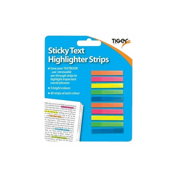 Tiger Highlighter Strips (40-pack) En Storlek Flerfärgad Multicoloured One Size