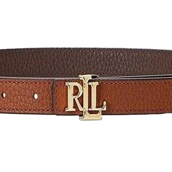 Ralph Lauren Dam Monogram Läderbälte S Choklad/Tan Chocolate/Tan S