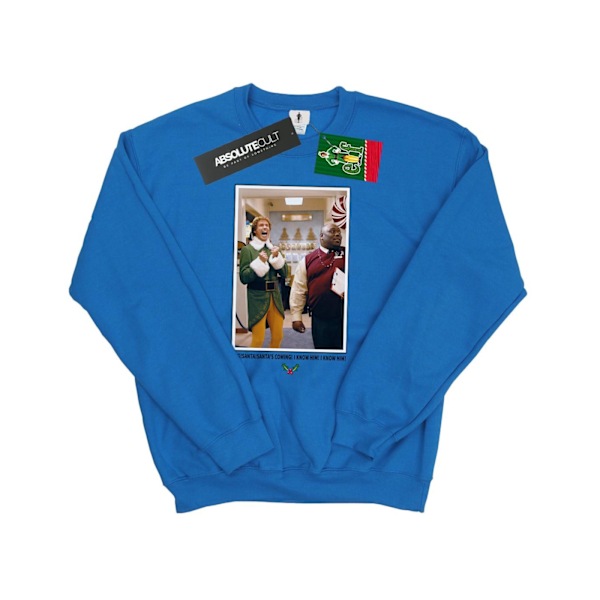 Elf Mens OMG Santa Photo Sweatshirt L Royal Blue Royal Blue L