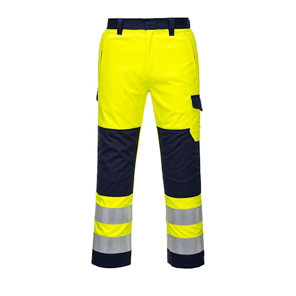 Portwest Herr Modaflame Hi-Vis Byxor XL Gul/Marinblå Yellow/Navy XL