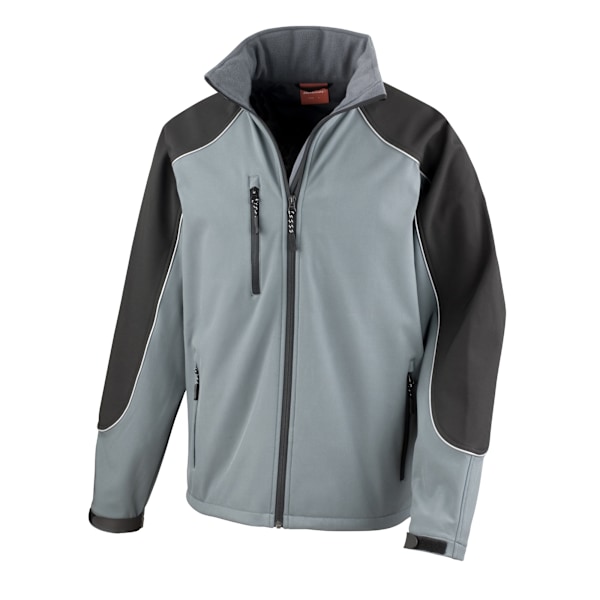 Result Herr Ice Fell Huvförsedd Softshell Andningsbar Vattentät Jacka Grey/Black M