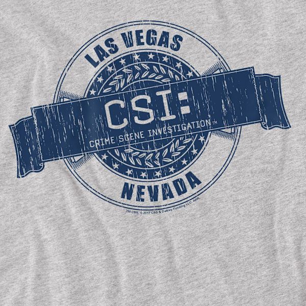 CSI Herr Vegas Badge T-Shirt XXL Sport Heather Sport Heather XXL