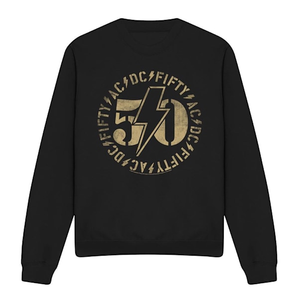 AC/DC Unisex Vuxen 50 Logo Sweatshirt S Svart Black S