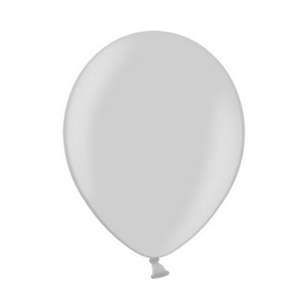 Belbal 5-tums ballonger (förpackning om 100) En storlek Metallic Silver Metallic Silver One Size