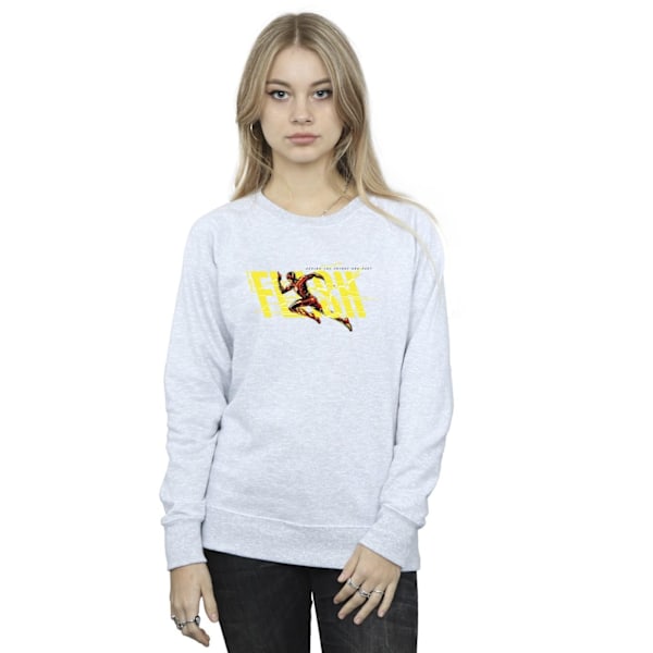 DC Comics Dam/Kvinnor The Flash Lightning Dash Sweatshirt XL Sports Grey XL