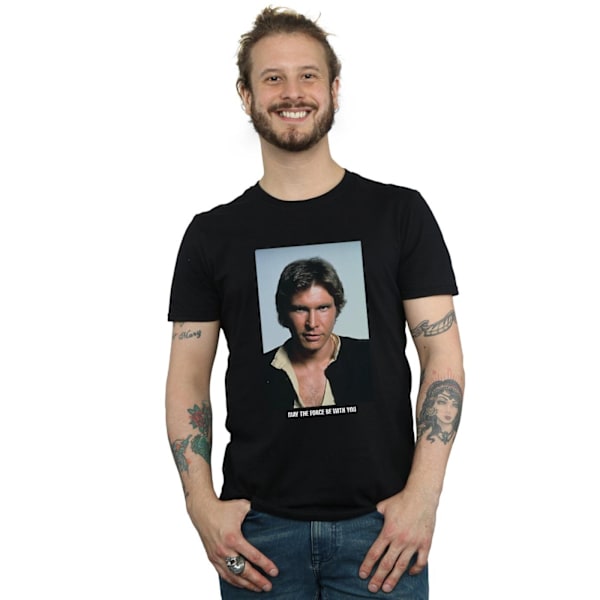 Star Wars Herr T-shirt Han Solo May The Force S Svart Black S