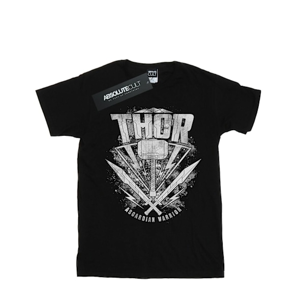 Marvel Girls Thor Ragnarok Hammer Logo Bomull T-shirt 12-13 År Black 12-13 Years