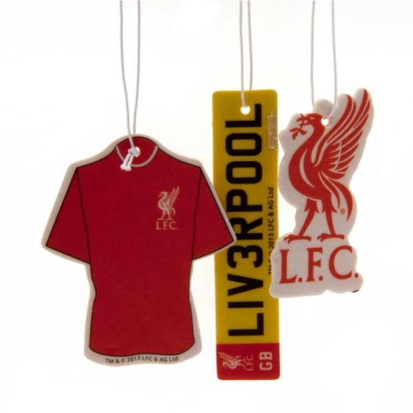Liverpool FC Luftfräschare (3-pack) 10 cm x 2,5 cm Röd/Gul/ Red/Yellow/White 10cm x 2.5cm
