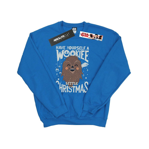 Star Wars Wookiee Little Christmas Sweatshirt 4XL Royal Bl för män Royal Blue 4XL