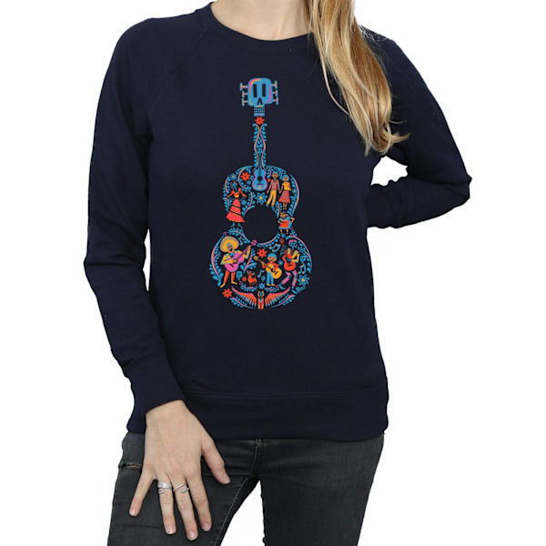 Disney Dam Coco Gitarr Mönstrad Tröja M Marinblå Navy Blue M