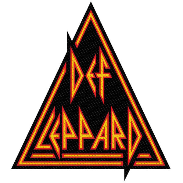 Def Leppard Logotyp Cut Out Patch One Size Svart/Röd/Gul Black/Red/Yellow One Size