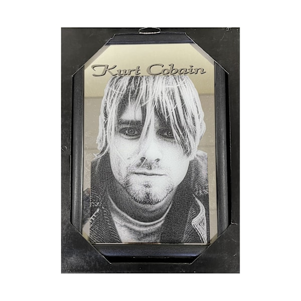 Kurt Cobain Fotografi Stående Spegel One Size Multicolou Multicoloured One Size