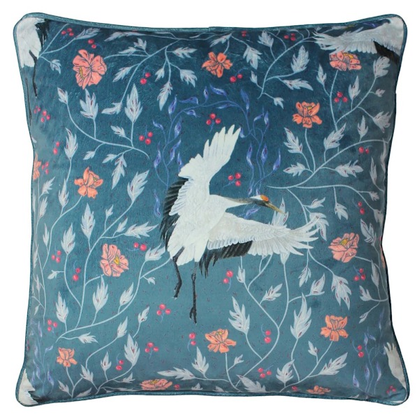Paoletti Georgiana Botanisk Kuddfodral Storlek: One Size Skifferblå Slate Blue One Size