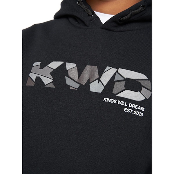 Kings Will Dream Boys Fracture Reflective Detail Hoodie 11-12 år Black/Grey 11-12 Years