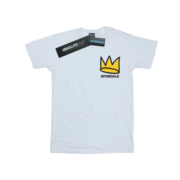 Riverdale Mens Crown Print T-shirt XXL Vit White XXL