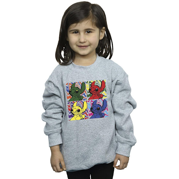 Disney Girls Lilo & Stitch Pop Art Sweatshirt 3-4 år Sport Sports Grey 3-4 Years