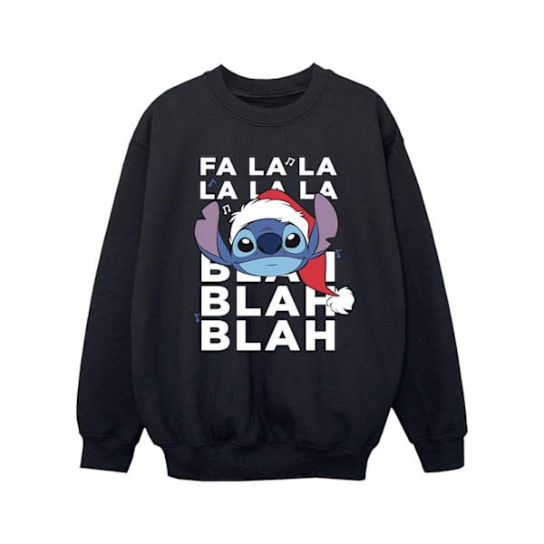 Disney Girls Lilo And Stitch Jul Blah Blah Blah Sweatshirt Black 12-13 Years