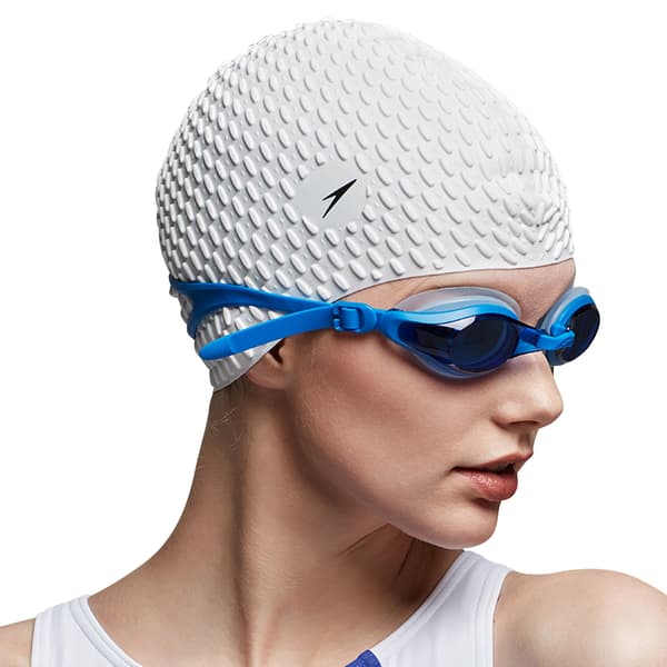 Speedo Unisex Vuxen Bubble Badmössa One Size Vit White One Size