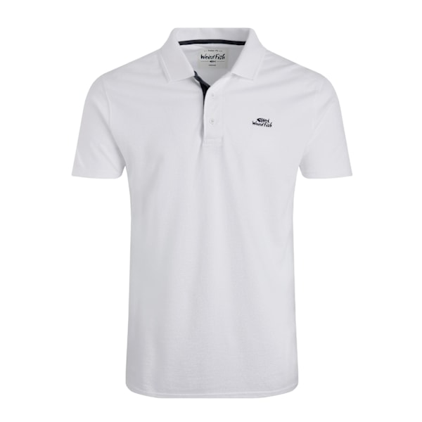 Weird Fish Miles Pique Organisk Polotröja för Herr 4XL Vit White 4XL