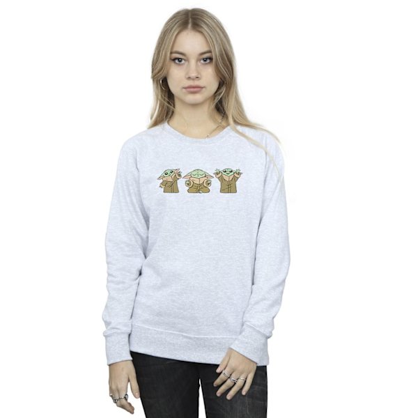 Star Wars Dam/Damer The Mandalorian Grogu Poses Sweatshirt Sports Grey XL