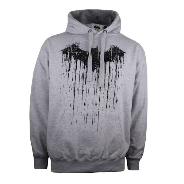 Batman Herr Paint Hoodie XL Gråmelerad Grey Marl XL